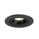 SLV 1009421 NUMINOS® GIMBLE S Deckeneinbauleuchte 4000 K 55° IP20 rund Schwarz