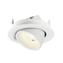 SLV 1009428 NUMINOS® GIMBLE S Deckeneinbauleuchte 4000 K 40° IP20 rund Weiß