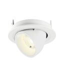 SLV 1009428 NUMINOS® GIMBLE S Deckeneinbauleuchte 4000 K 40° IP20 rund Weiß