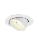 SLV 1009431 NUMINOS® GIMBLE S Deckeneinbauleuchte 4000 K 55° IP20 rund Weiß