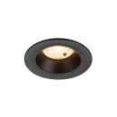 SLV 1009433 NUMINOS® S Deckeneinbauleuchte 2700 K 20° IP20 rund Schwarz