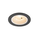 SLV 1009434 NUMINOS® S Deckeneinbauleuchte 2700 K 20° IP20 rund Schwarz / Weiß