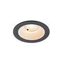 SLV 1009437 NUMINOS® S Deckeneinbauleuchte 2700 K 40° IP20 rund Schwarz / Weiß