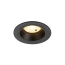 SLV 1009451 NUMINOS® S Deckeneinbauleuchte 3000 K 20° IP20 rund Schwarz
