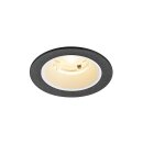 SLV 1009452 NUMINOS® S Deckeneinbauleuchte 3000 K 20° IP20 rund Schwarz / Weiß