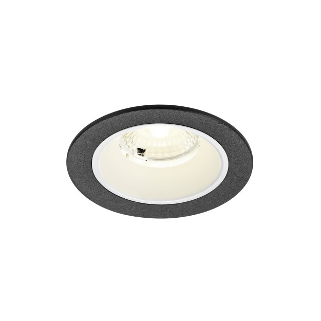 SLV 1009473 NUMINOS® S Deckeneinbauleuchte 4000 K 40° IP20 rund Schwarz / Weiß