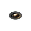 SLV 1009493 NUMINOS® MOVE S Deckeneinbauleuchte 2700 K 55° IP20 rund Schwarz