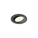 SLV 1009527 NUMINOS® MOVE S Deckeneinbauleuchte 4000 K 40° IP20 rund Schwarz / Weiß