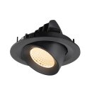 SLV 1009544 NUMINOS® GIMBLE M Deckeneinbauleuchte 2700 K 40° Schwarz