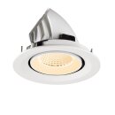 SLV 1009554 NUMINOS® GIMBLE M Deckeneinbauleuchte 2700 K 40° Weiß