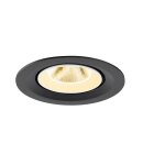 SLV 1009560 NUMINOS® GIMBLE M Deckeneinbauleuchte 3000 K 20° Schwarz / Weiß