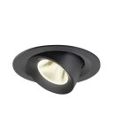 SLV 1009577 NUMINOS® GIMBLE M Deckeneinbauleuchte 4000 K 20° Schwarz