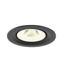 SLV 1009578 NUMINOS® GIMBLE M Deckeneinbauleuchte 4000 K 20° Schwarz / Weiß