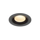 SLV 1009601 NUMINOS® M Deckeneinbauleuchte 2700 K 55° IP20 rund Schwarz