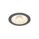 SLV 1009614 NUMINOS® M Deckeneinbauleuchte 3000 K 20° IP20 rund Schwarz / Weiß