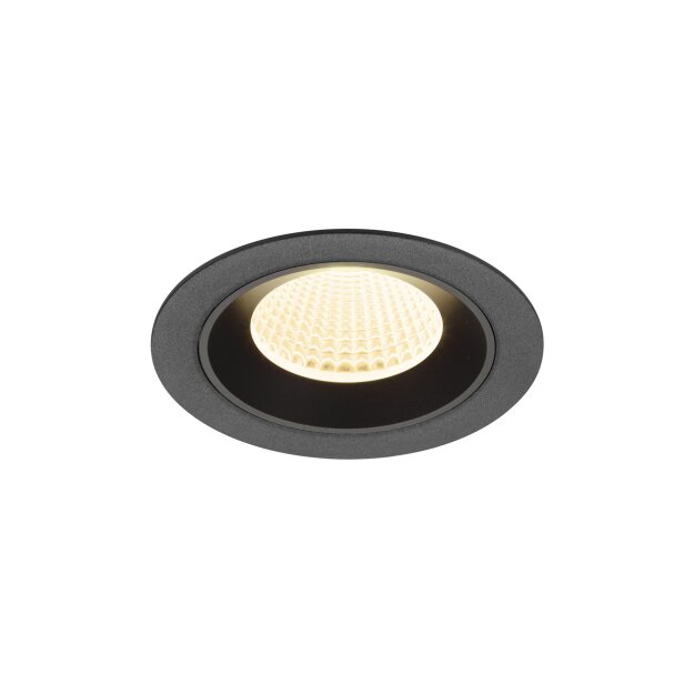 SLV 1009616 NUMINOS® M Deckeneinbauleuchte 3000 K 40° IP20 rund Schwarz