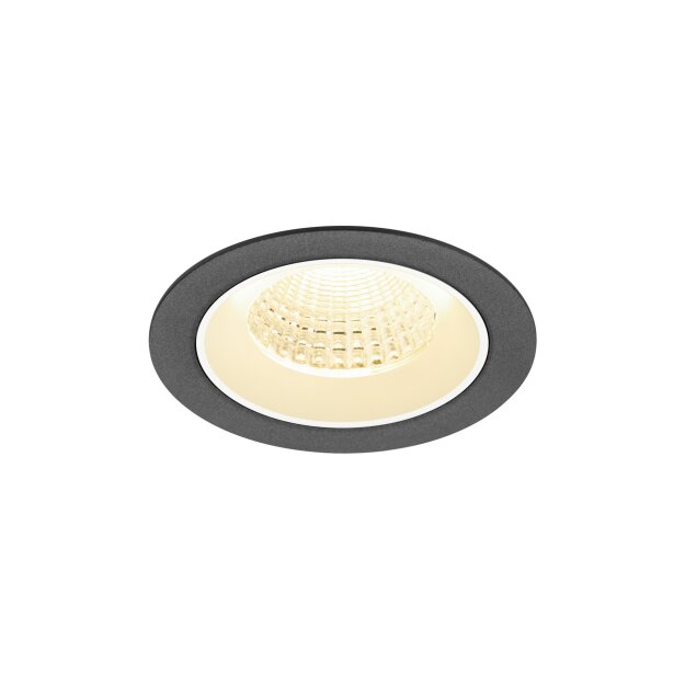 SLV 1009620 NUMINOS® M Deckeneinbauleuchte 3000 K 55° IP20 rund Schwarz / Weiß