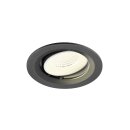 SLV 1009689 NUMINOS® MOVE M Deckeneinbauleuchte 4000 K 40° IP20 rund Schwarz / Weiß
