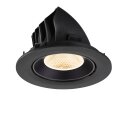 SLV 1009703 NUMINOS® GIMBLE L Deckeneinbauleuchte 2700 K 20° IP20 rund Schwarz
