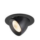 SLV 1009706 NUMINOS® GIMBLE L Deckeneinbauleuchte 2700 K 40° IP20 rund Schwarz