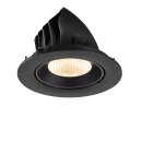 SLV 1009706 NUMINOS® GIMBLE L Deckeneinbauleuchte 2700 K 40° IP20 rund Schwarz
