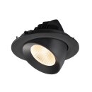 SLV 1009706 NUMINOS® GIMBLE L Deckeneinbauleuchte 2700 K 40° IP20 rund Schwarz