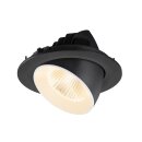 SLV 1009707 NUMINOS® GIMBLE L Deckeneinbauleuchte 2700 K 40° IP20 rund Schwarz / Weiß