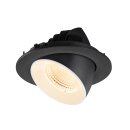 SLV 1009710 NUMINOS® GIMBLE L Deckeneinbauleuchte 2700 K 55° IP20 rund Schwarz / Weiß