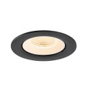 SLV 1009710 NUMINOS® GIMBLE L Deckeneinbauleuchte 2700 K 55° IP20 rund Schwarz / Weiß