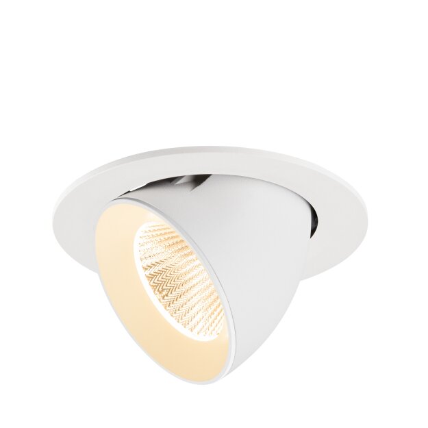 SLV 1009716 NUMINOS® GIMBLE L Deckeneinbauleuchte 2700 K 40° IP20 rund Weiß