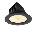 SLV 1009722 NUMINOS® GIMBLE L Deckeneinbauleuchte 3000 K 20° IP20 rund Schwarz / Weiß