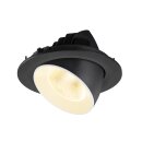 SLV 1009722 NUMINOS® GIMBLE L Deckeneinbauleuchte 3000 K 20° IP20 rund Schwarz / Weiß