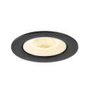SLV 1009722 NUMINOS® GIMBLE L Deckeneinbauleuchte 3000 K 20° IP20 rund Schwarz / Weiß