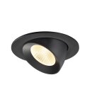 SLV 1009724 NUMINOS® GIMBLE L Deckeneinbauleuchte 3000 K 40° IP20 rund Schwarz