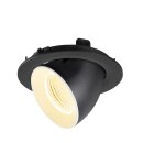 SLV 1009728 NUMINOS® GIMBLE L Deckeneinbauleuchte 3000 K 55° IP20 rund Schwarz / Weiß