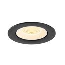 SLV 1009728 NUMINOS® GIMBLE L Deckeneinbauleuchte 3000 K 55° IP20 rund Schwarz / Weiß