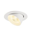 SLV 1009734 NUMINOS® GIMBLE L Deckeneinbauleuchte 3000 K 40° IP20 rund Weiß