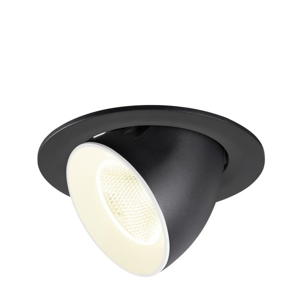 SLV 1009740 NUMINOS® GIMBLE L Deckeneinbauleuchte 4000 K 20° IP20 rund Schwarz / Weiß