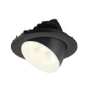 SLV 1009740 NUMINOS® GIMBLE L Deckeneinbauleuchte 4000 K 20° IP20 rund Schwarz / Weiß