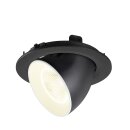 SLV 1009740 NUMINOS® GIMBLE L Deckeneinbauleuchte 4000 K 20° IP20 rund Schwarz / Weiß