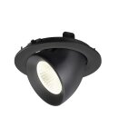 SLV 1009742 NUMINOS® GIMBLE L Deckeneinbauleuchte 4000 K 40° IP20 rund Schwarz