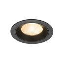 SLV 1009757 NUMINOS® L Deckeneinbauleuchte 2700 K 20° IP20 rund Schwarz
