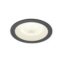 SLV 1009799 NUMINOS® L Deckeneinbauleuchte 4000 K 55° IP20 rund Schwarz / Weiß