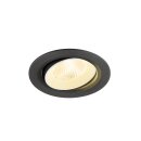 SLV 1009832 NUMINOS® MOVE L Deckeneinbauleuchte 3000 K 40° IP20 rund Schwarz / Weiß