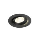 SLV 1009846 NUMINOS® MOVE L Deckeneinbauleuchte 4000 K 20° IP20 rund Schwarz