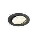 SLV 1009847 NUMINOS® MOVE L Deckeneinbauleuchte 4000 K 20° IP20 rund Schwarz / Weiß