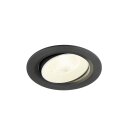 SLV 1009850 NUMINOS® MOVE L Deckeneinbauleuchte 4000 K 40° IP20 rund Schwarz / Weiß