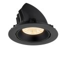 SLV 1009870 NUMINOS® GIMBLE XL Deckeneinbauleuchte 2700 K 55° Schwarz