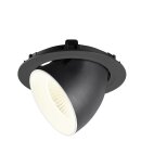 SLV 1009904 NUMINOS® GIMBLE XL Deckeneinbauleuchte 4000 K 40° Schwarz / Weiß