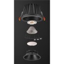 SLV 1009939 NUMINOS® XL Deckeneinbauleuchte 3000 K 40° IP20 rund Schwarz